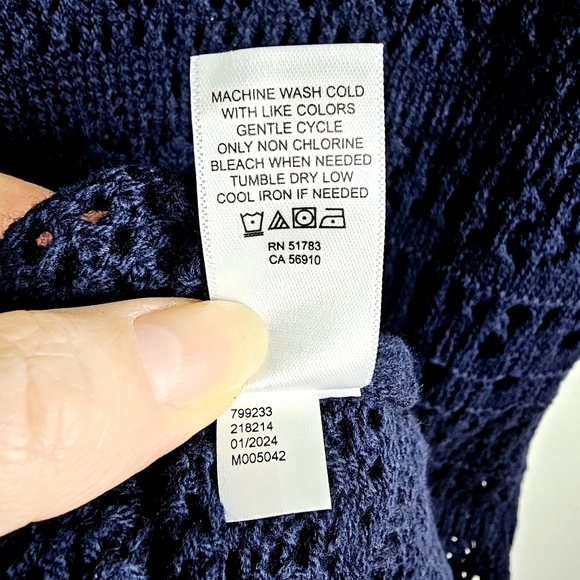 Maurices Navy Blue Crochet Knit Sleeveless Dress NWT - Picture 10 of 11